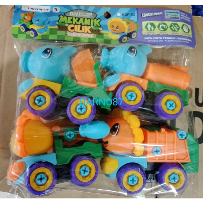 Mainan Mekanik Cilik Truk Kebersihan Model Bunga Matahari Kgp 82