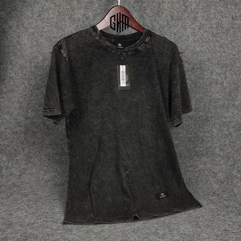 baju Kaos pendek wash acid regular sandwash oblong polos neck pria wanita kualitas original premium 