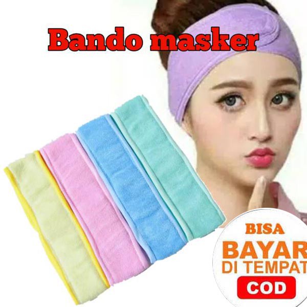 Bando Masker Hairband Facial Handuk Bando Souvenir Bandana Ala Korea