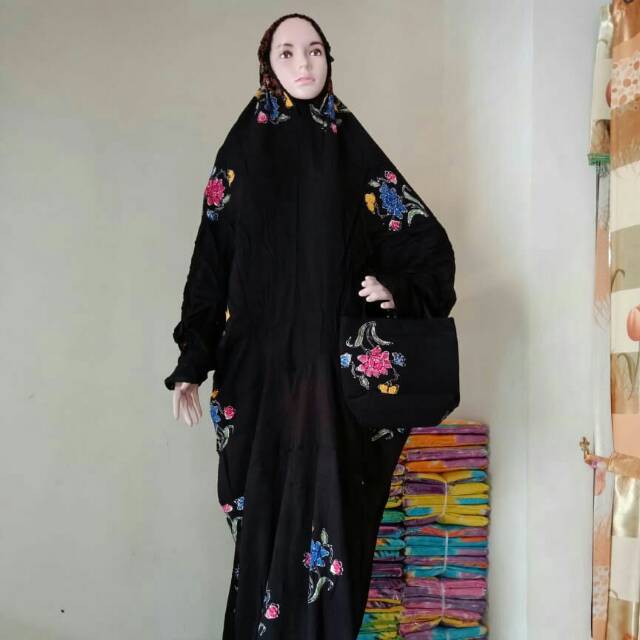 Mukena lajur batik pekalongan motif sogan