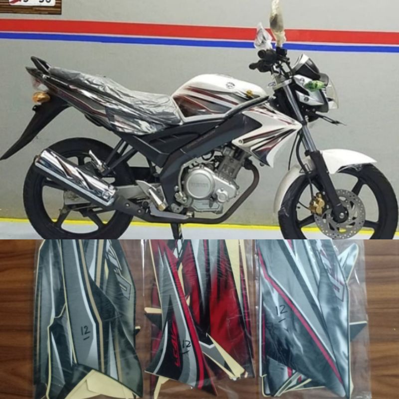 (BISA COD) Striping stiker vixion ori 2011/2012 ful set stricker vixion lama/old merah putih hitam g