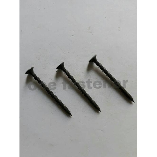 100 PC Sekrup Skrup Gypsum wall screw 6x2 Draywall screw Hitam 5CM