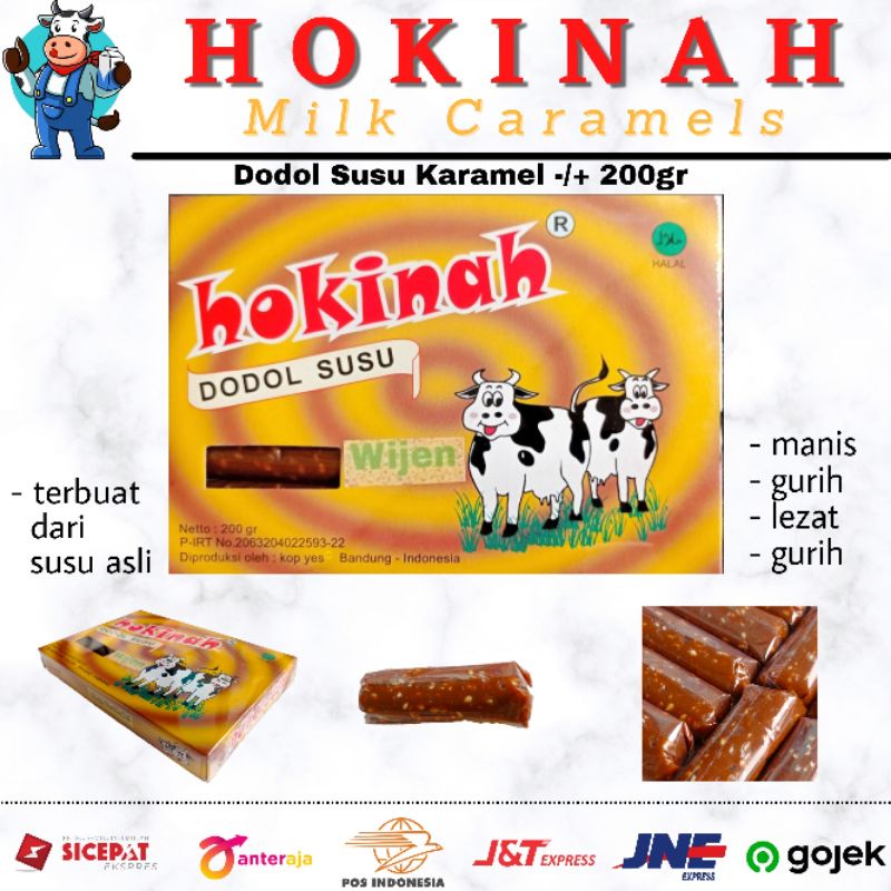 

Dodol Susu Wijen Pangalengan Dus 200gr Merek Hokinah