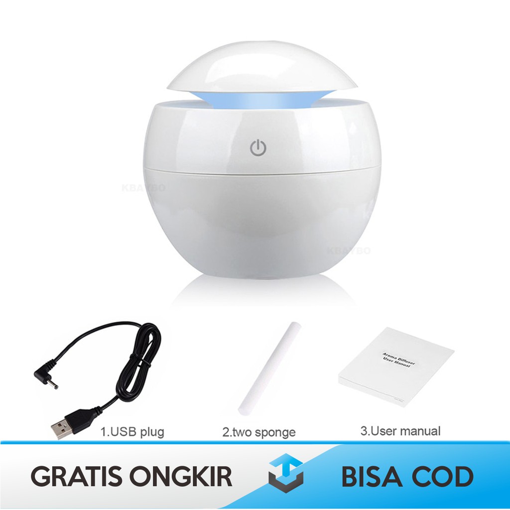 HUMIDIFIER AROMATHERAPY DIFFUSER HUMI K-003-1 TAFFWARE ORI - AROMA TERAPI RUANGAN ORIGINAL HUMI-Putih