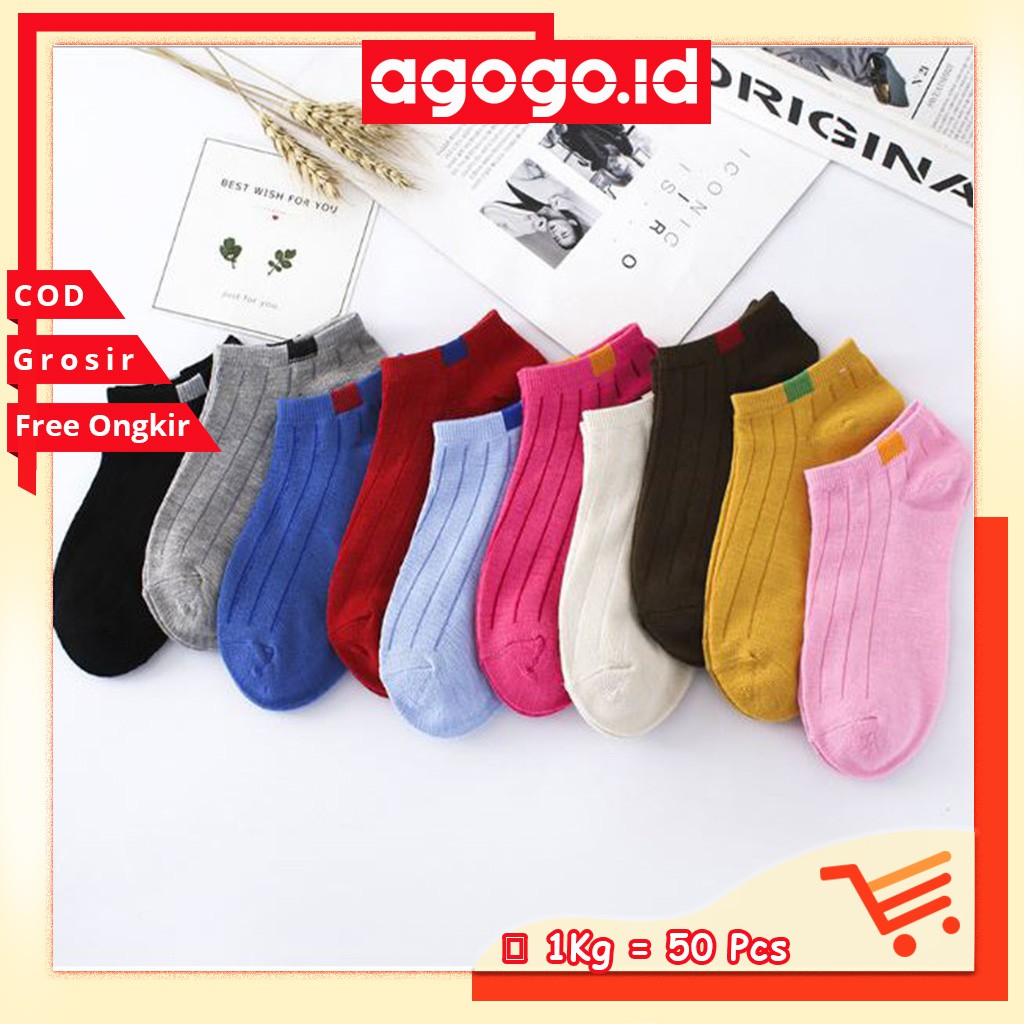 AGG-197 Kaos Kaus Kos Koas Kaki Polos 6 Garis / Kaos kaki Murah / Kaos kaki Fashion / Kaos kaki Unisex