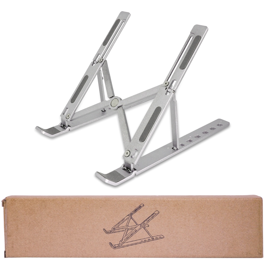 MallCasing - Laptop Stand Holder Meja Lipat Penyangga Portable Aluminium Multifungsi Alloy Anti Slip Untuk Laptop / Notebook / Macbook / Tablet