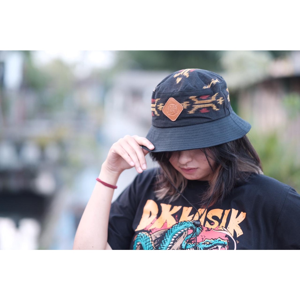 Bucket Hat / Topi Nelayan Pria Wanita Tenun Lurik Etnik by DKlasik