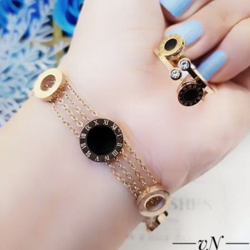Titanium gelang dan cincin 0120