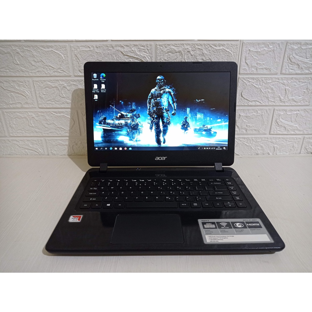 Acer Aspire 3 A314-41 AMD A4-9120 VGA Radeon R3 Laptop Second i3 Murah Bekas Kuliah Kerja Sekolah