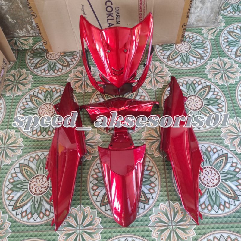 BODY BEAT FI COVER BODI HALUS MOTOR BEAT FI 2012 2014 MERAH MAROON
