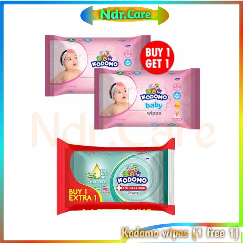 kodomo wipes _ tisu basah bayi kemasan ekonomis isi 1 free 1