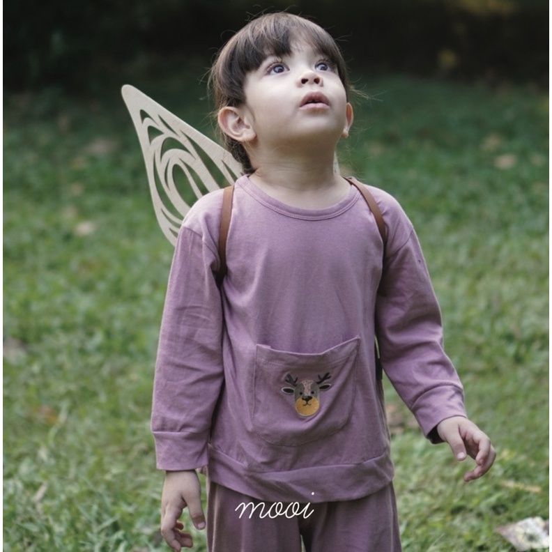 Mooi Longsleeve Pocket Set/Setelan anak/Piyama anak