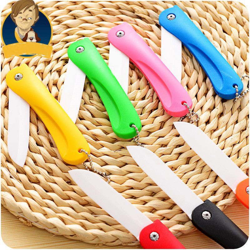 TD-AI01 Pisau Dapur Lipat Unik Portable Knife Bahan Keramik - TF0003