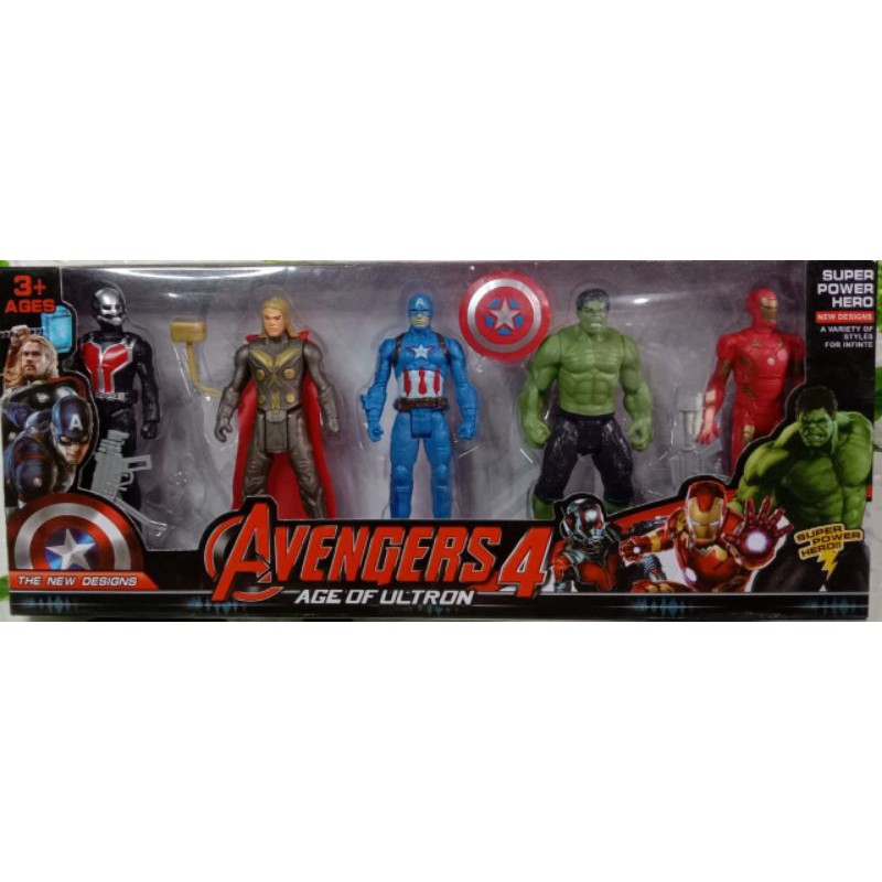 AVENGER SET ISI 5 dan 4 mainan figur avengers