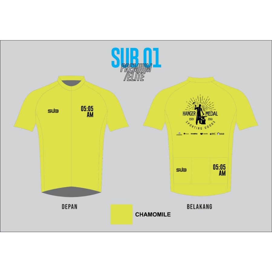 HANGERMEDAL CHAMOMILE SUBJERSEY SUB JERSEY SEPEDA 05 AM 05AM ELITE