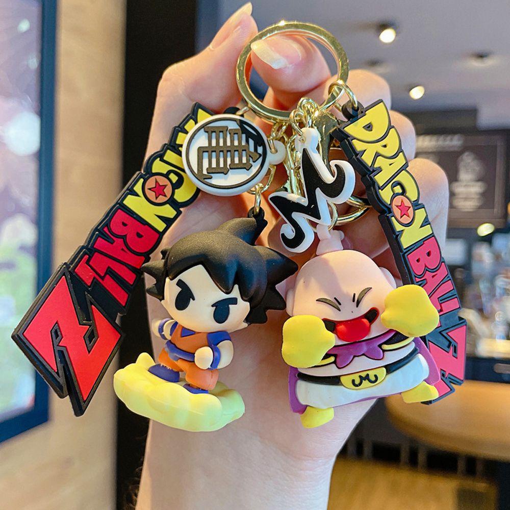 NEEDWAY Wanita Gantungan Kunci Kepribadian Lucu Hadiah Anime Dragon Ball Desain Kartun Alloy Cartoon Key Holder