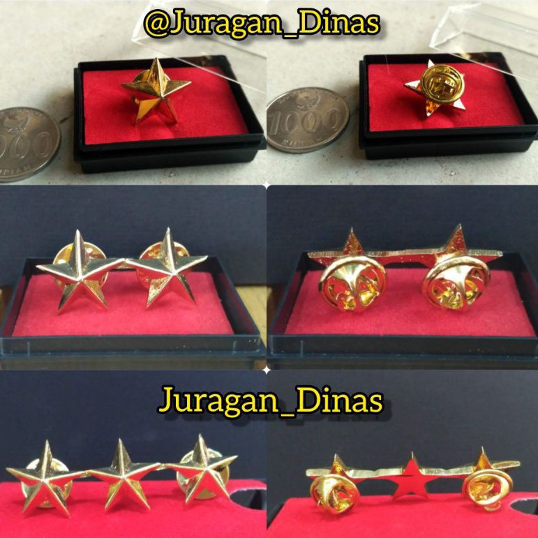 PIN BINTANG 1/2/3 GOLD