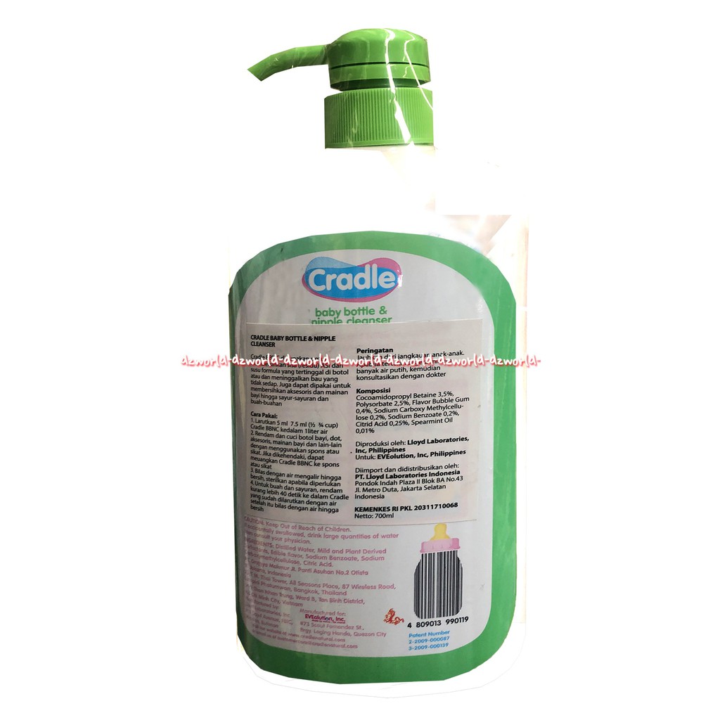 Cradle Baby Bottle Nipple Cleanser 700 ml Pembersih Botol dan Dot Bayi