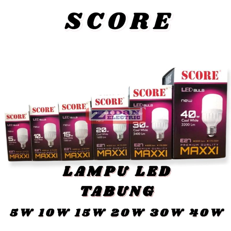 Lampu Led Tabung Capsule Kapsul 5W 10W 15W 20W 30W 40W Score