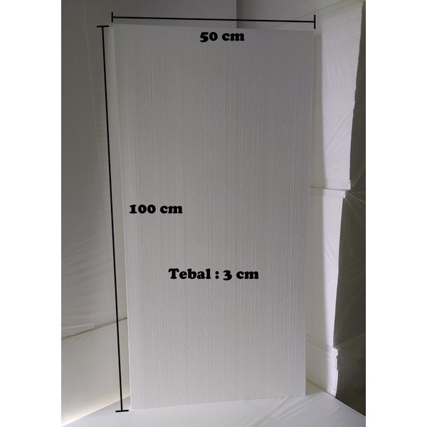 

Styrofoam Gabus Stereofoam Sterofoam Lembaran - Packing / Mading Medium (100x50x 3 cm) OJOL Only