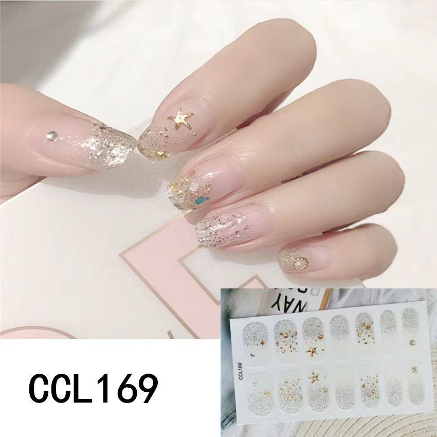 CCL STIKER KUKU GAYA JEPANG 14PCS  STAR MOON NAIL STICKER SHELL PREMIUM QUALITY