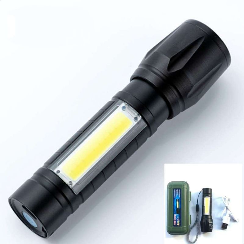 LAMPU SENTER POLISI SWAT MINI LED COB 88000W SUPER TERANG ZOOM 511