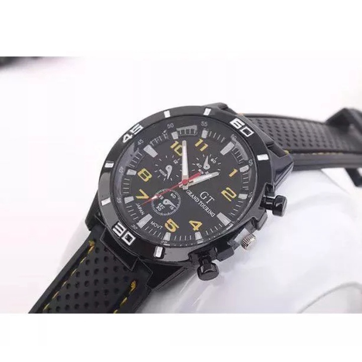 JAM TANGAN [PRIA SPORT CHRONO GT KOREA FASHION QUARTZ SILIKON RUBBER