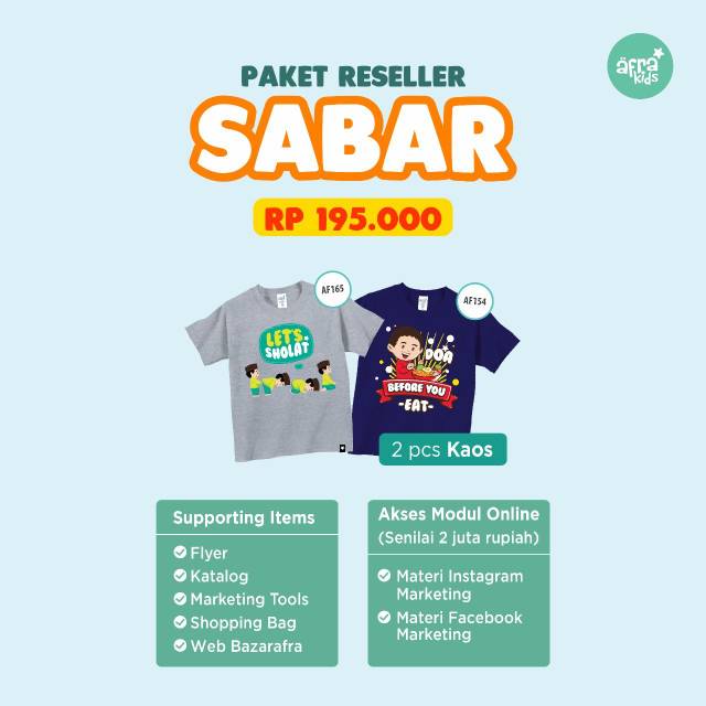 

Paket Reseller Afrakids