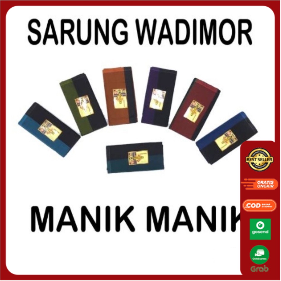 Sarung Pria Dewasa Wadimor Berbagai Motif Hitam Polos Murah Grosir