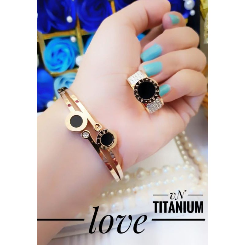 titanium gelang dan cincin d1275