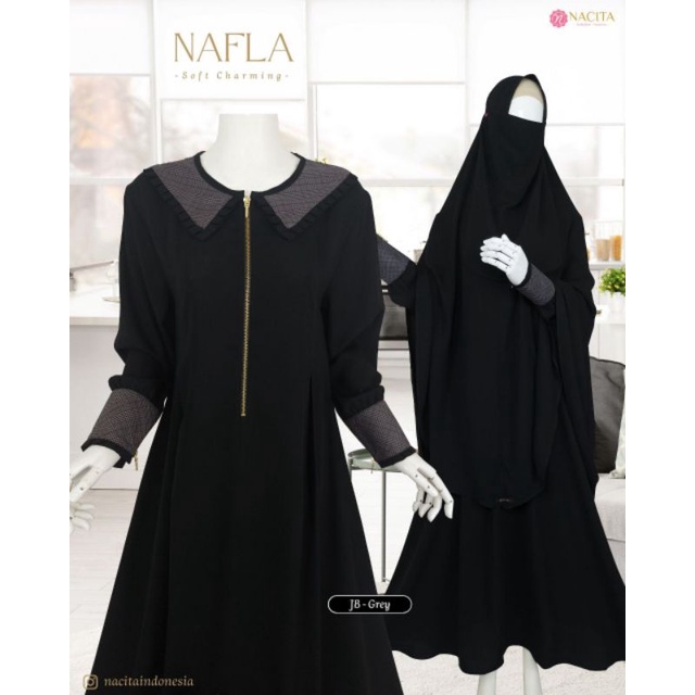 Gamis Set Nafla Jetblack by Nacita