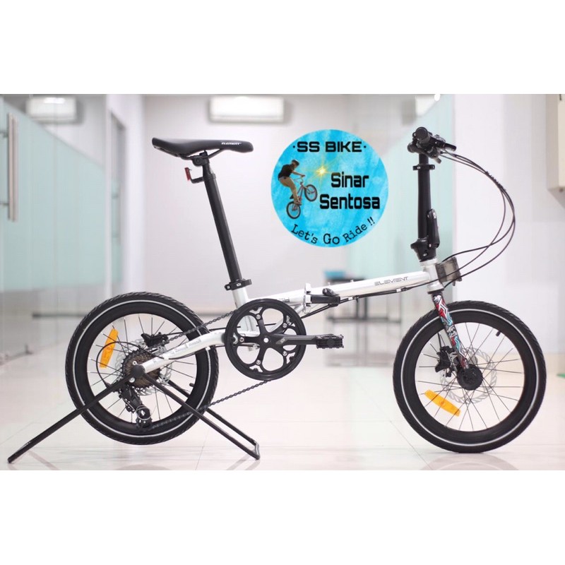 Sepeda Lipat Element Troy 8 Speed 16"-Silver