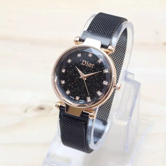 Grosiran Jam Tangan Wanita 3285ET Analog Tali Rantai Pasir Free Baterai (COD)