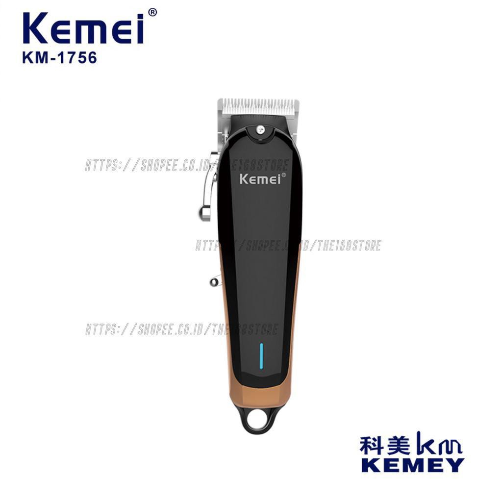 KEMEI 1756 ORIGINAL CUKURAN RAMBUT ELEKTRIK CAS HAIR CLIPPER RECHARGEABLE CORDLESS KM 1756 KM1756 KM1756