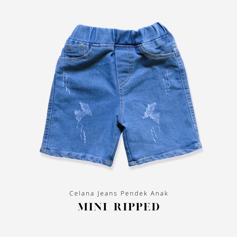 CELANA JEANS PENDEK ANAK / RIPPED JEANS ANAK