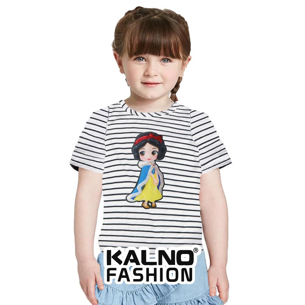 baju anak perempuan salur terusan princess - Anak perempuan Umur 1 -  7 Tahun Ukuran S M L XL RANDOM