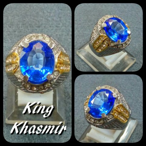 CINCIN BATU AKIK PERMATA KING KHASMIR MEWAH BUKAN KING SAFIR