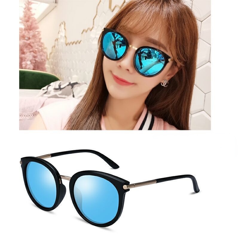 (YUZHU) Wanita Kacamata Hitam Korean Desgin Trendy Mata Kucing Sunglasses Women UV400 Protection