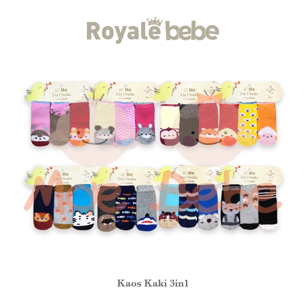 Royale Bebe Lil Me Kaos Kaki Bayi 3 in 1