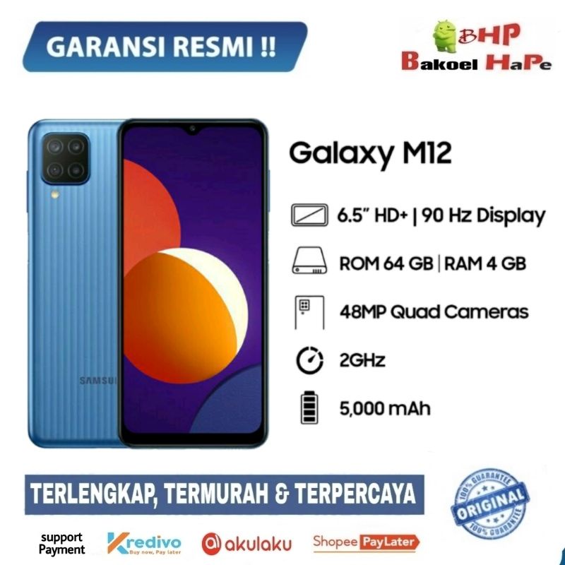 Samsung Galaxy M12 Ram 3/32 & 4/64Gb Garansi Resmi Sein 1 Tahun