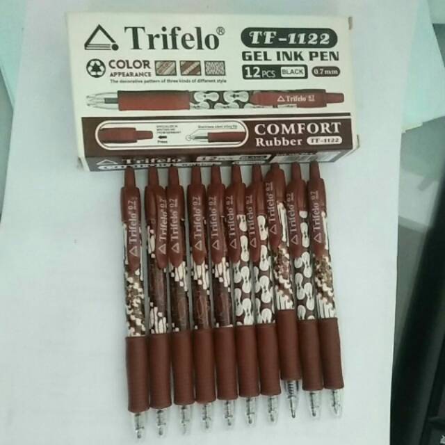 

Pulpen Gel TrifeloTF-1122 warna hitam