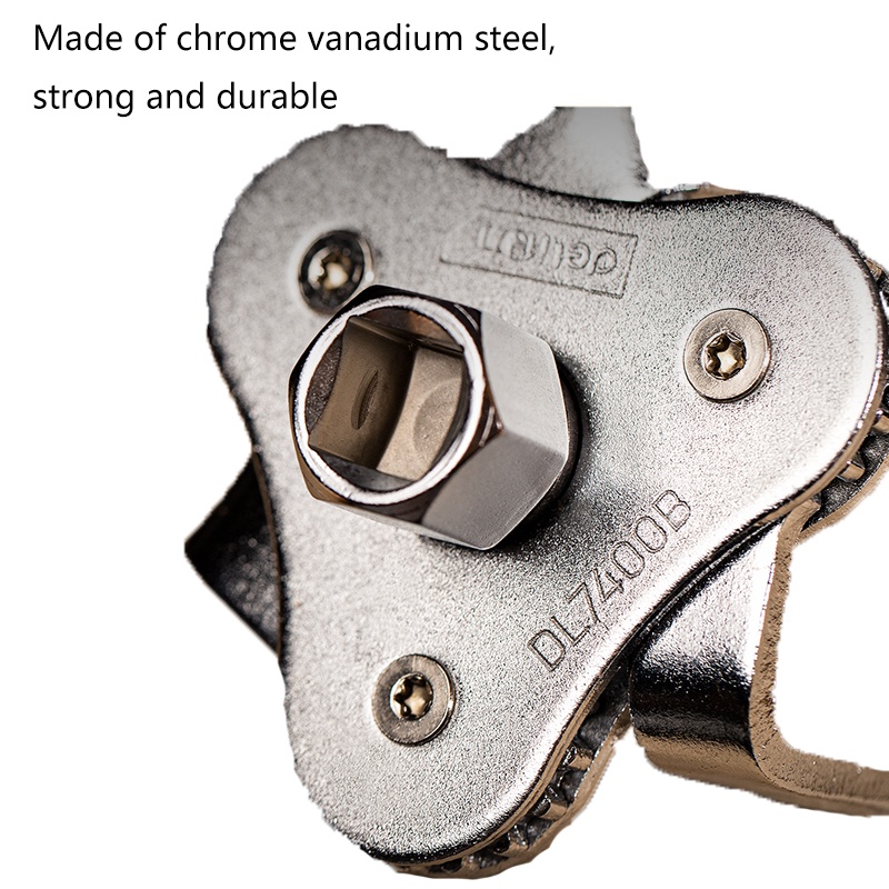 Kunci Filter Oli Filter Wrench Kunci Pembuka Filter Alat Perkakas Chrome Vanadium Steel 2 Arah 54-116mm