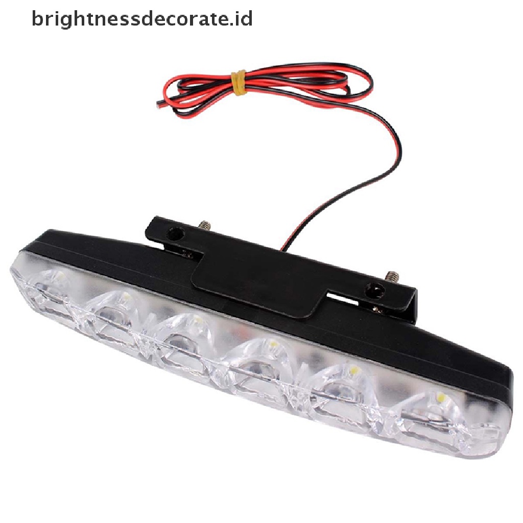 2pcs Lampu Kabut Drl 6 Led 12v Untuk Mobil