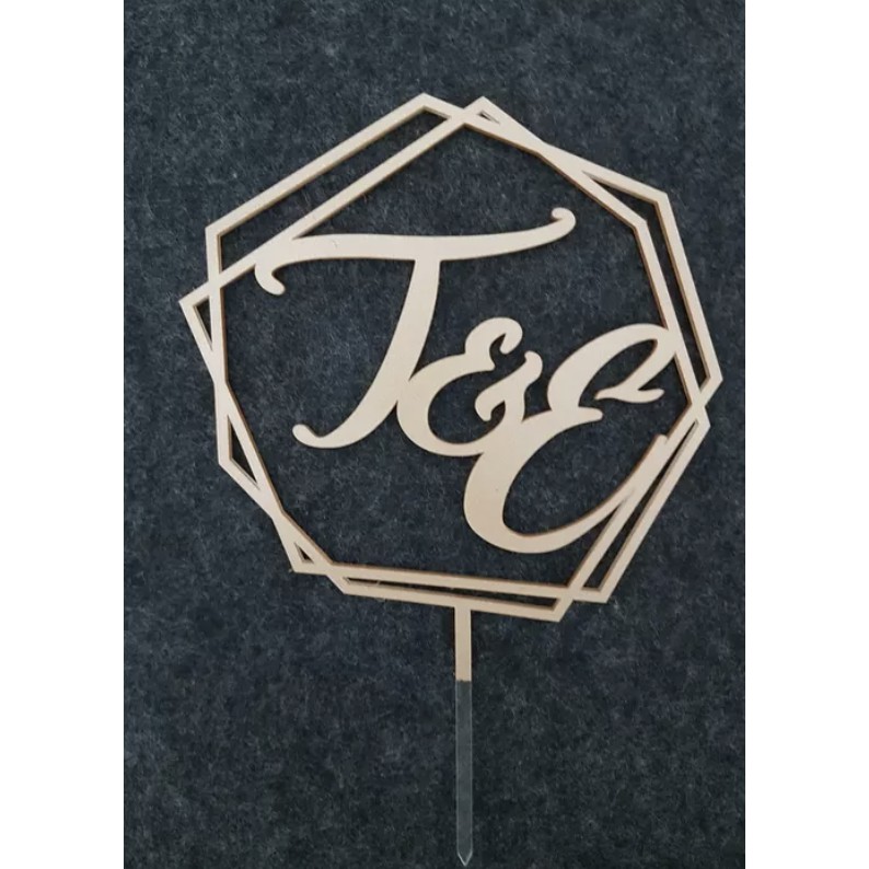 CUSTOM CAKE TOPPER LAMARAN ENGAGEMENT / TOPPER KUE / HIASAN KUE