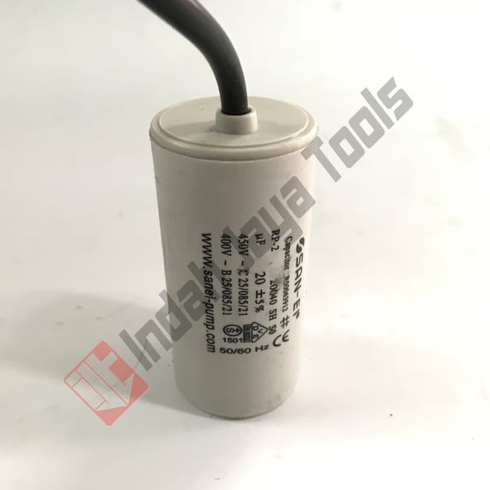 20 uf - 450 V Kapasitor Bulat Pompa Air Capasitor
