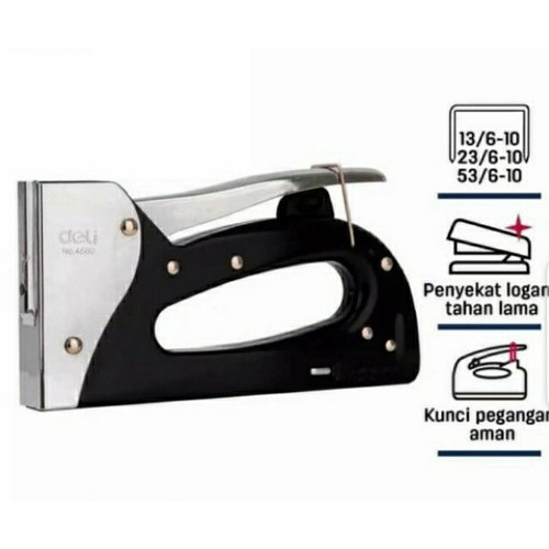 

STAPLER TEMBAK KAYU JOK GUNTACKER DELI 4600 BESI STAPLE GUN BAGUS