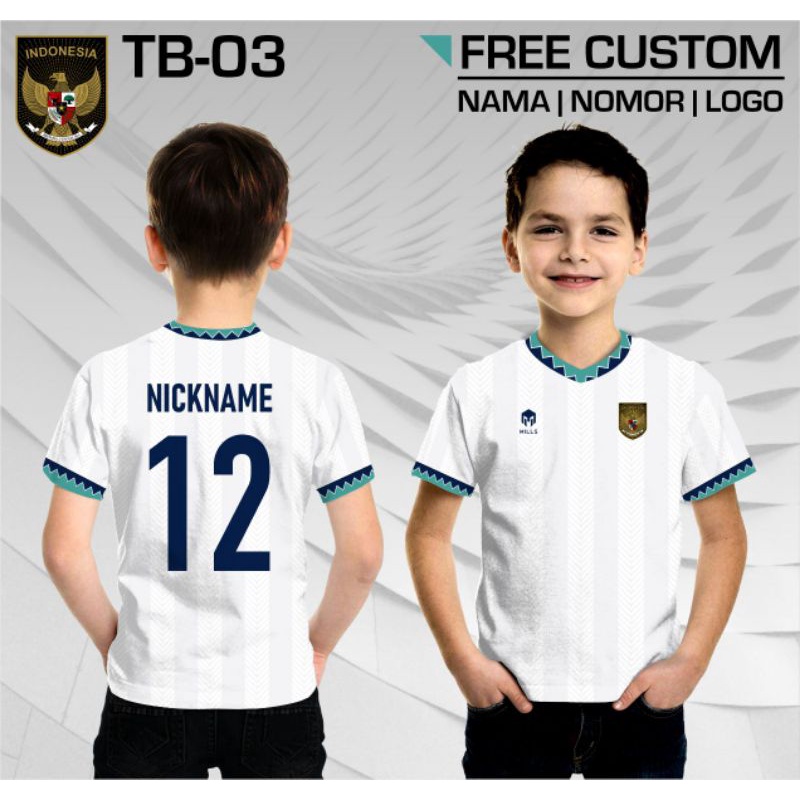 Jersey sepak bola timnas Indonesia baju sepak bola anak