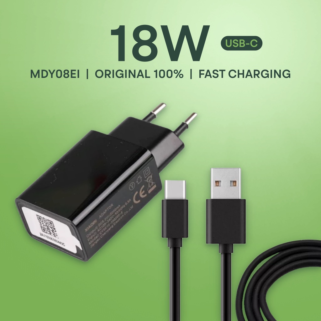 XIAOMI Fast Charger 18W Type C &amp; Micro USB Original Qualcomm 3.0 Fast Charging