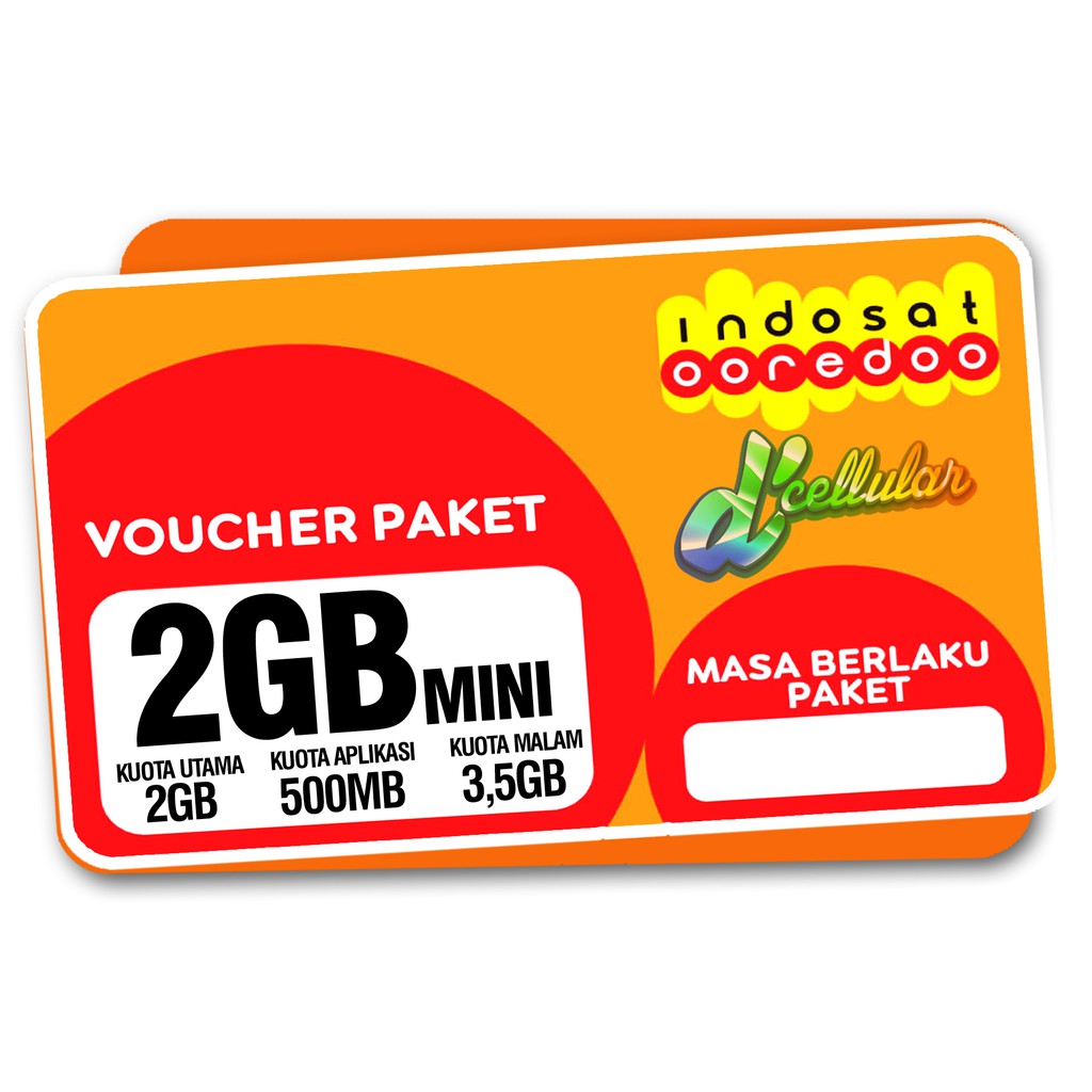 Voucher Indosat  2GB Mini