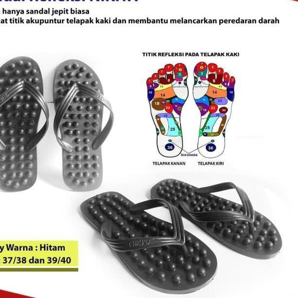 BB Sandal Pijat Refleksi Akupuntur Terapi Nikita Model Bintik Besar - Random Colour